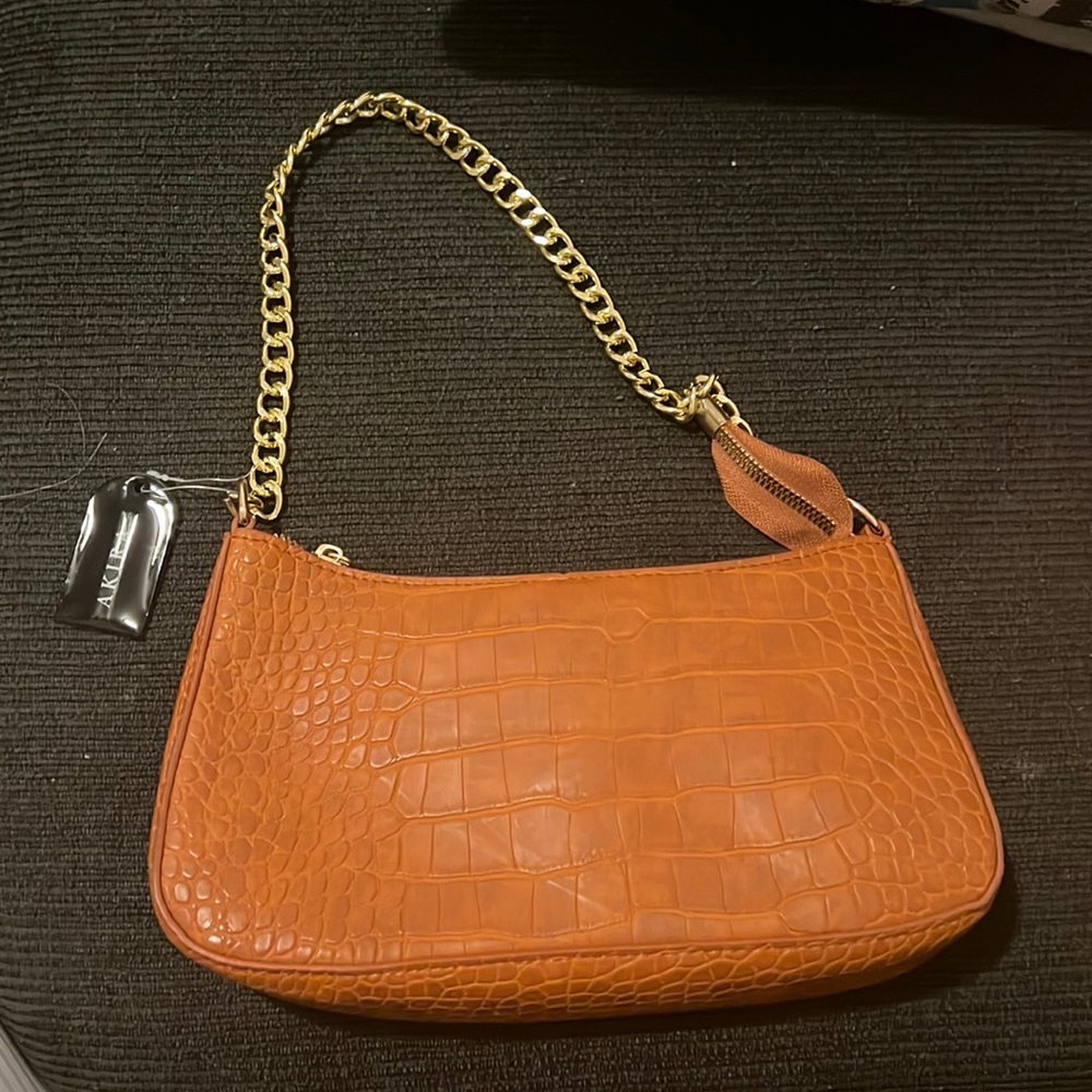 NEW* Brown Akira Snake Skin Bag